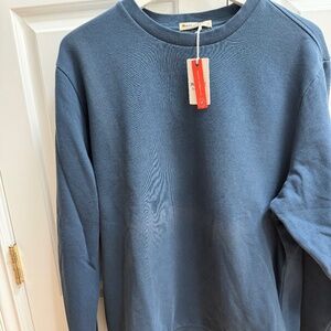 Marine Layer - Garment Dye Crew Sweatshirt - Dark Denim - Brand New with Tags